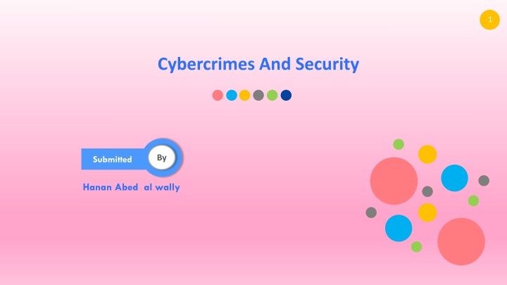 Cybercrimes and Security