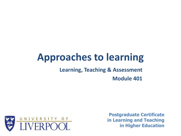 Approaches to learning