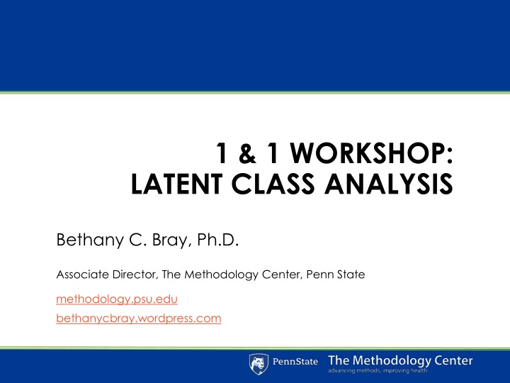 Workshop on Latent Class Analysis: An Introduction