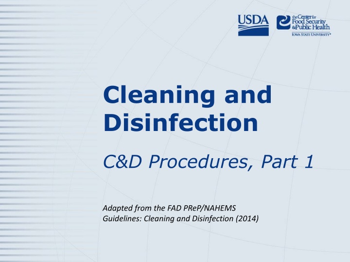 Cleaning and Disinfection