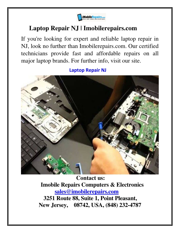 laptop repair nj imobilerepairs com n.w
