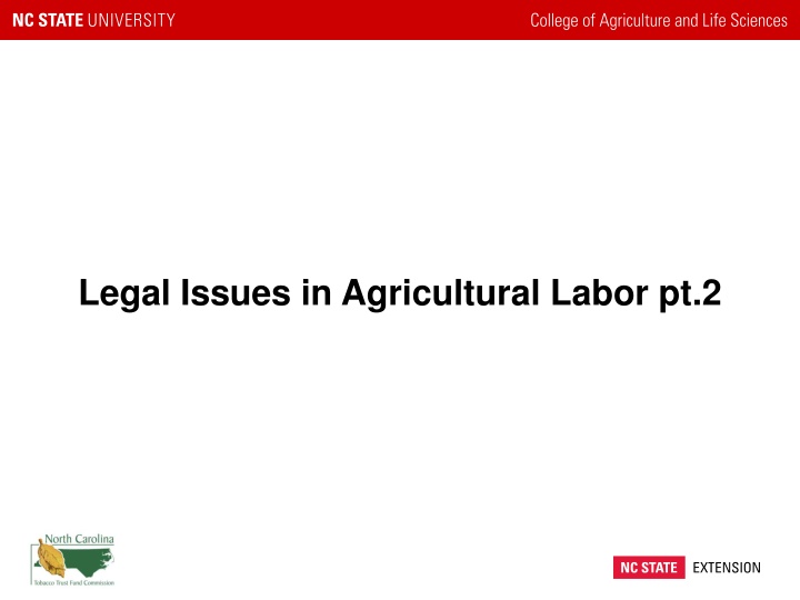 Legal Issues in Agricultural Labor: A Comprehensive Examination