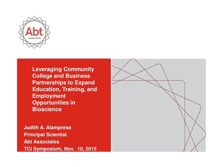 Expanding Bioscience Education Through College-Industry Partnerships