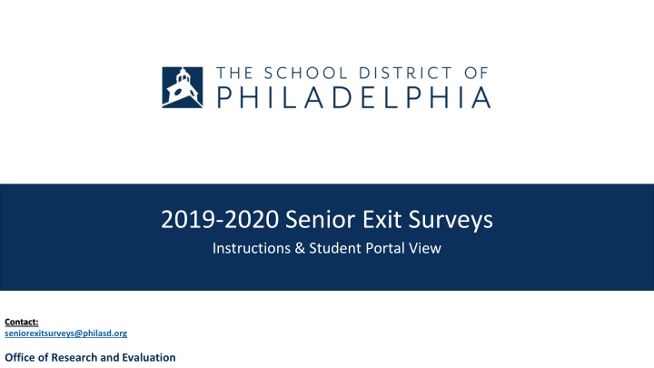 2019-2020 Senior Exit Surveys