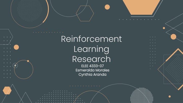 Reinforcement Learning Research at ELEE.4333