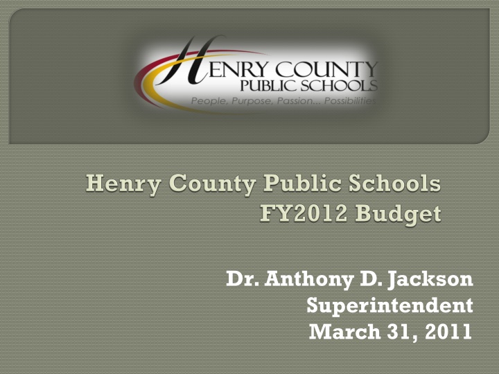 Henry County Public Schools FY2012 Budget