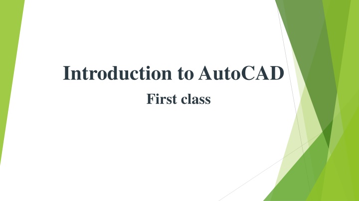 Introduction to AutoCAD