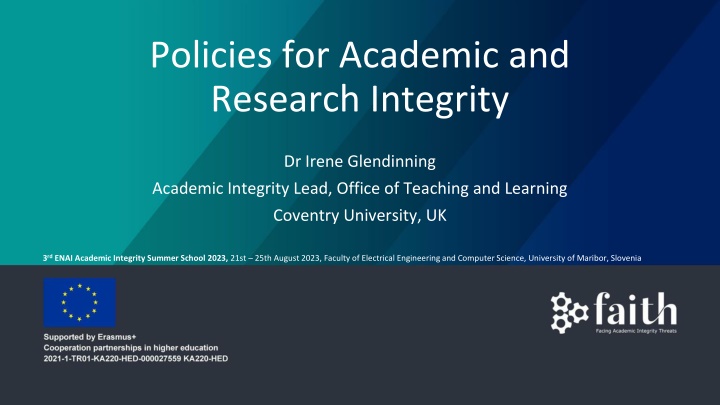 Policies for Academic and Research Integrity