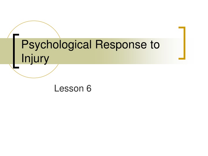 Psychological Response to Injury - Understanding Athletes' Mental Struggles
