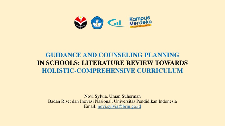 Holistic Counseling Planning in Schools: Literature Review for Comprehensive Curriculum