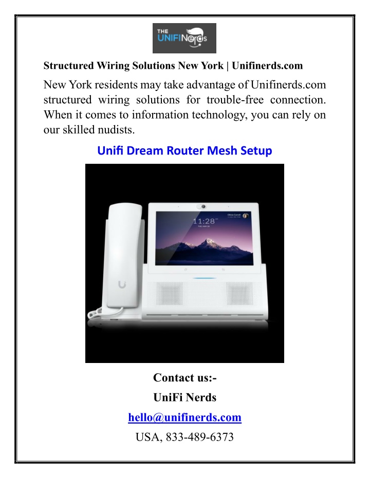 structured wiring solutions new york unifinerds n.w