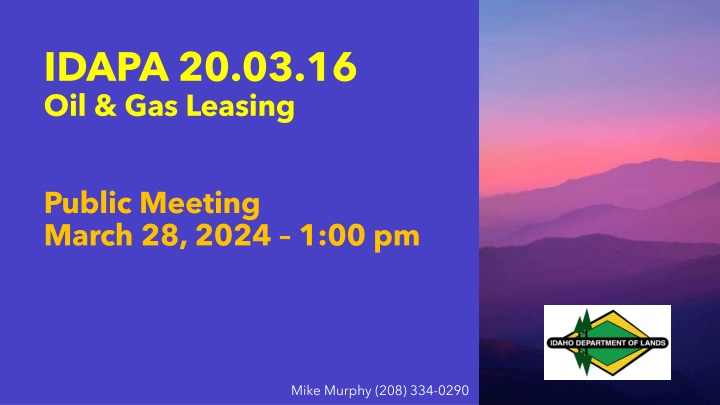 Public Meeting on Oil & Gas Leasing Rulemaking