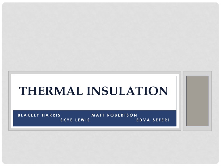 THERMAL INSULATION