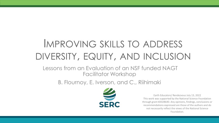 Skills for Diversity, Equity, and Inclusion: Lessons and Insights