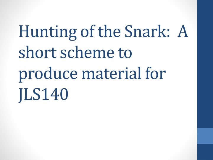 Hunting of the Snark: A Creative Exploration