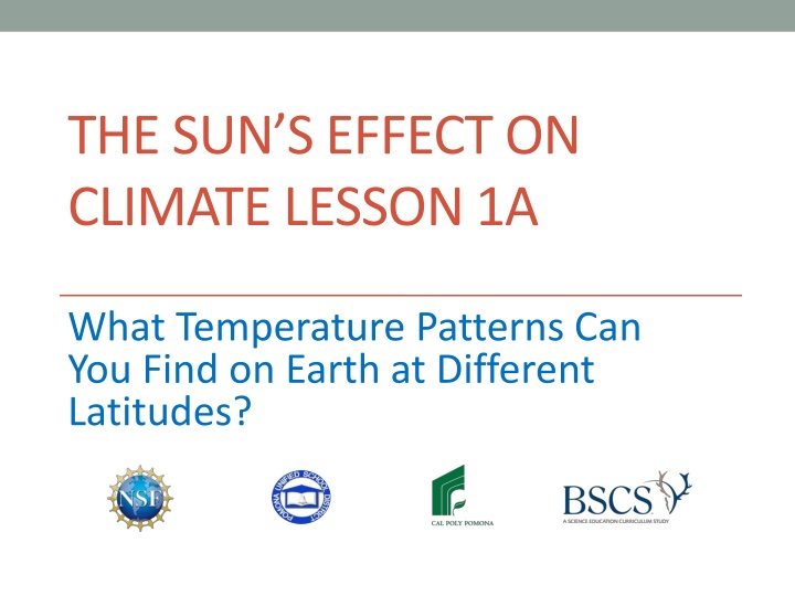 Temperature Patterns Across Earth's Latitudes