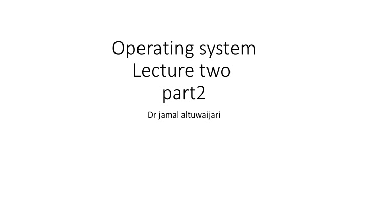 Operating System Services