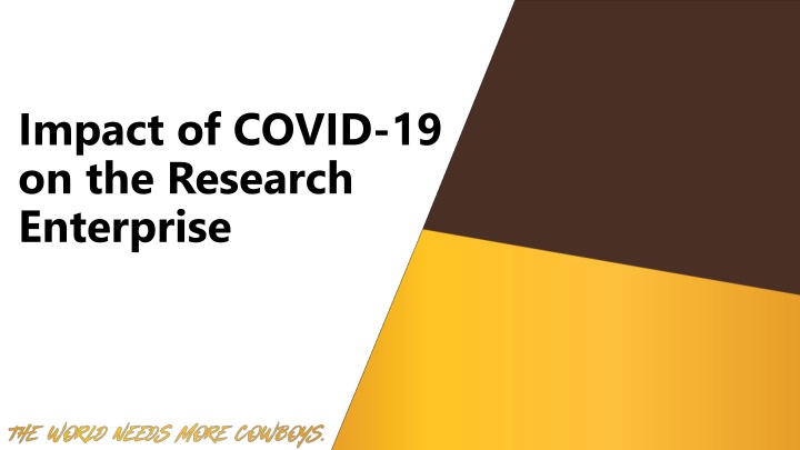 Impact of COVID-19 on the Research Enterprise