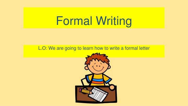 Formal Writing