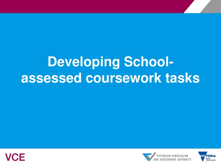 Developing School-assessed coursework tasks