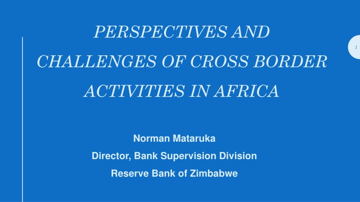 Challenges of Cross-Border Activities in Africa