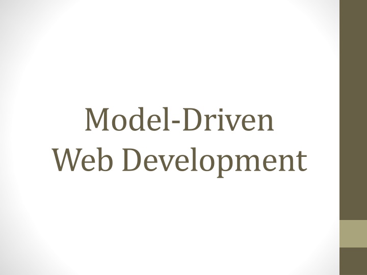 Model-Driven Web Development and Architecture