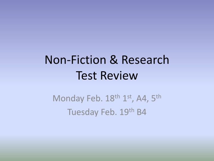 Test Review