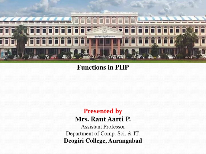 Functions in PHP - An Overview and Usage