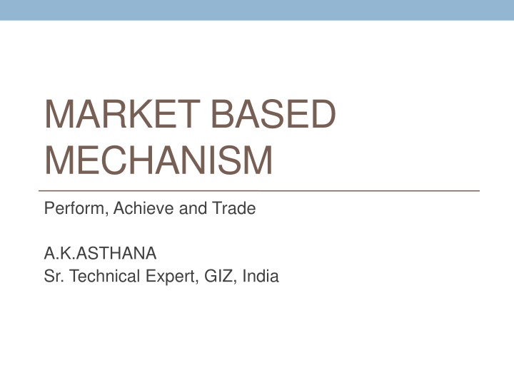 Market-Based Mechanisms for Energy Efficiency in Industries