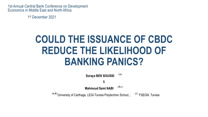 Could Issuance of CBDC Reduce Banking Panics?