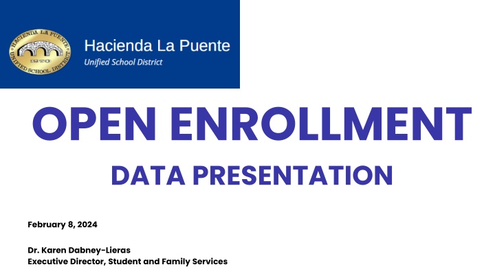 Open Enrollment Data Presentation 2024-25 School Year