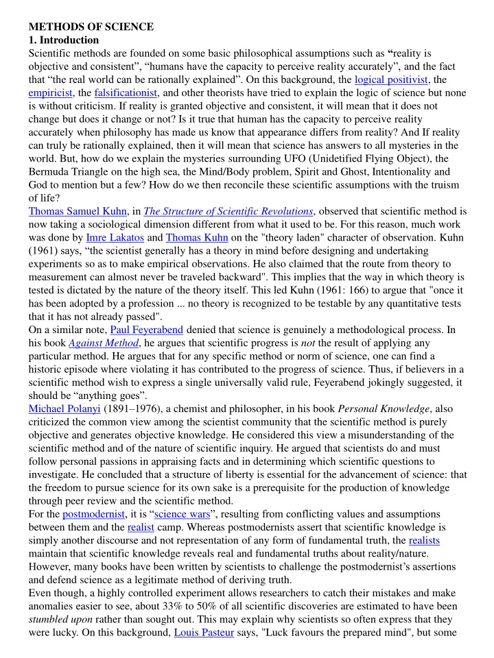 The Evolution of Scientific Methods and Philosophical Debates