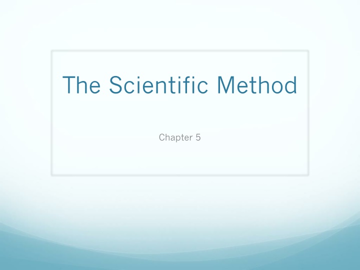 Introduction to the Scientific Method