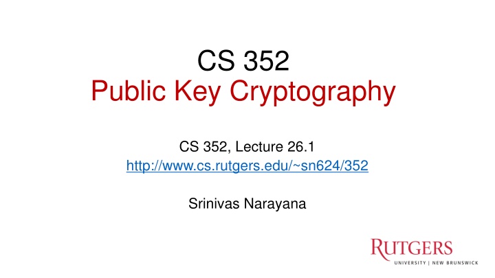 Public Key Cryptography Overview
