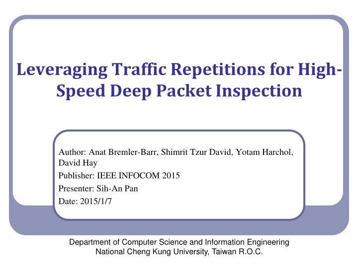 Leveraging Traffic Repetitions for High-Speed Deep Packet Inspection
