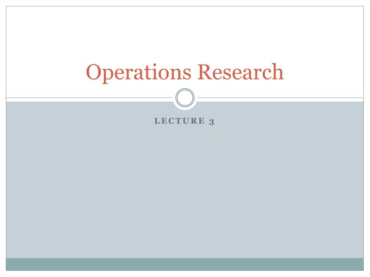 Operations Research