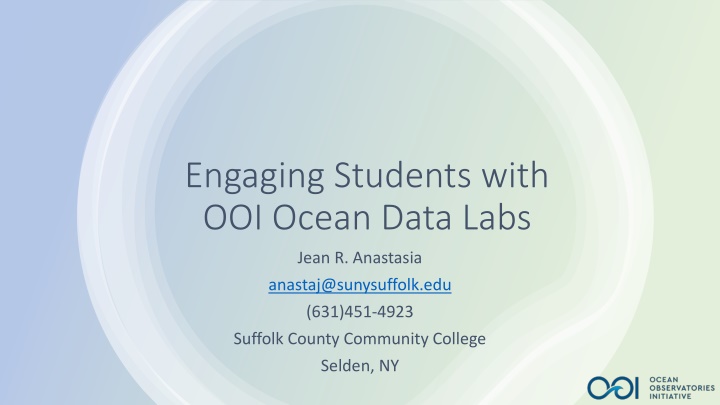 Engaging Students with OOI Ocean Data Labs at Community College