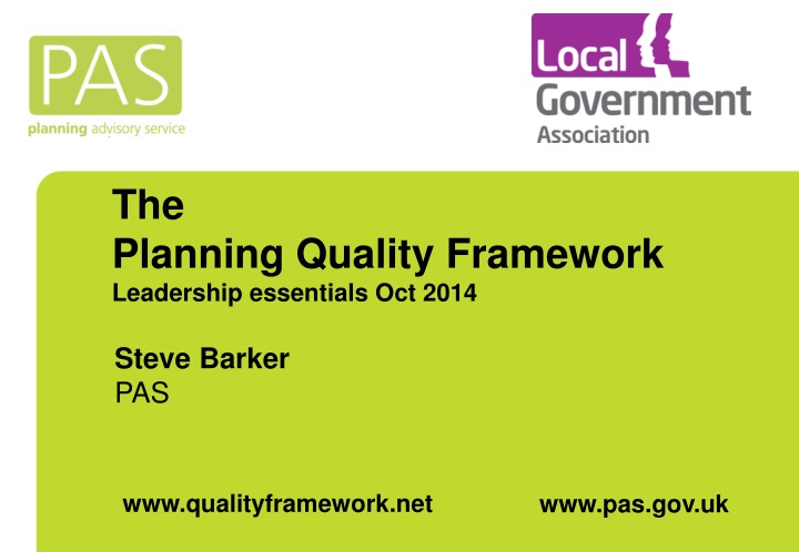 Essential Leadership in Planning Quality Framework