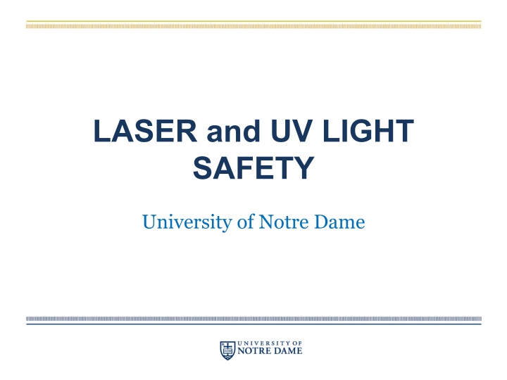 Laser and UV Light Safety Guidelines