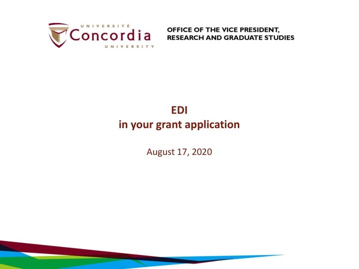 EDI Components in Grant Applications
