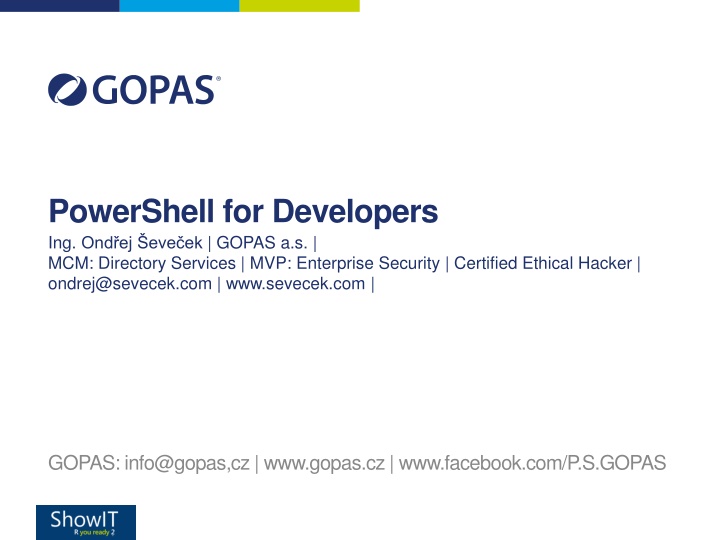 PowerShell: Script Development Environment, Basic Language Elements, String and Date Methods
