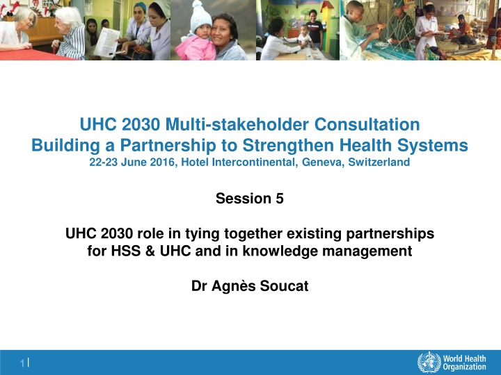 Strengthening Health Systems for UHC 2030