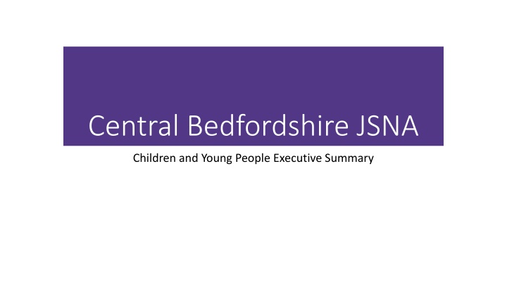 Central Bedfordshire JSNA