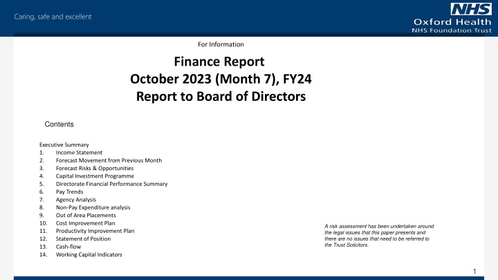 Finance Report