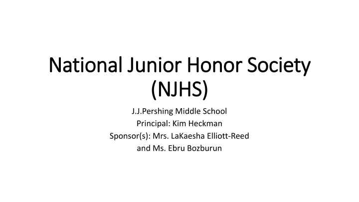 National Junior Honor Society
