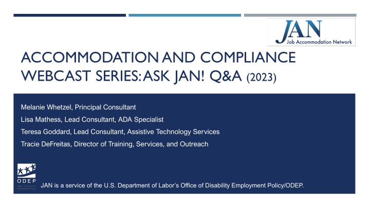 Accommodation and Compliance Webcast Series 2023: Q&A Session Highlights