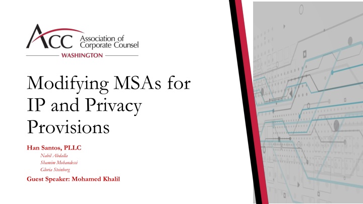 Modifying Master Service Agreements for IP and Privacy Provisions