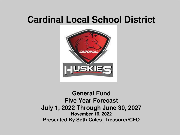 Cardinal Local School District Financial Forecast