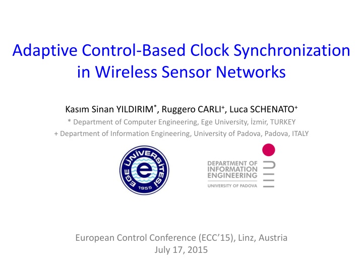 Adaptive Control-Based Clock Synchronization in Wireless Sensor Networks