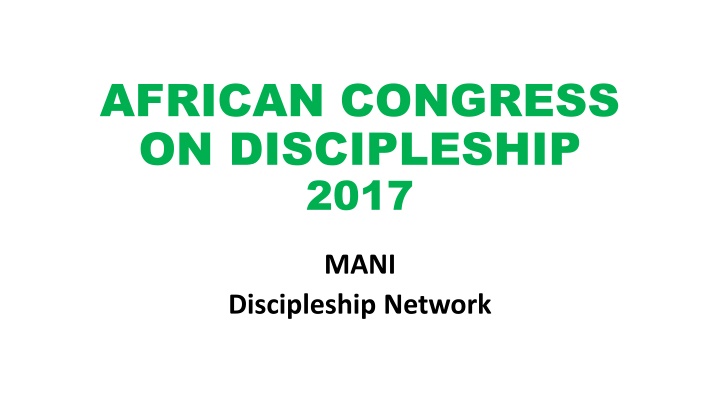 AFRICAN CONGRESS ON DISCIPLESHIP 2017